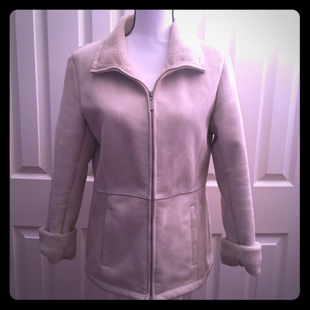 Teddy Bear Shearling Beige Cream Jacket Coat Gem